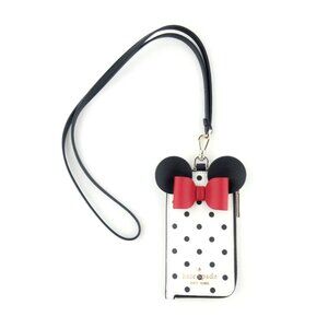 kate spade x disney minnie white multi lanyard NWT